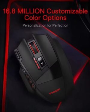 Dual Mode Wired + Wireless Gaming Mouse with 16 Programmable Buttons E-YOOSO X33 (1Y)